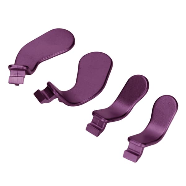 Rustfritt stål erstatningskontrollpaddler for Xbox One Elite Controller Series 2 - 4PCS (modell 1797, lilla)