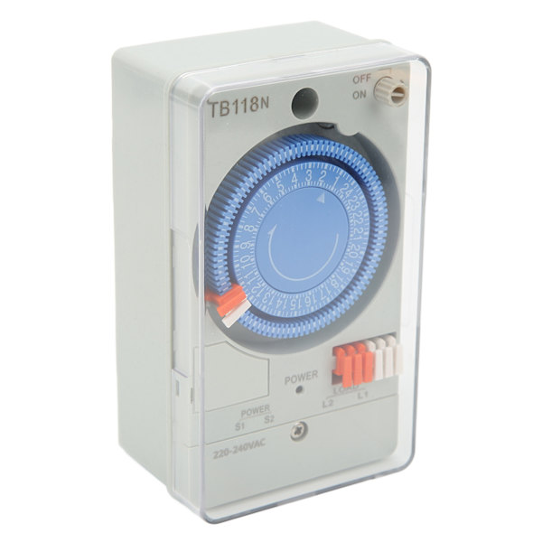 Mekanisk Timer Switch Anti-Interferens Programmerbar Gatubelysning 220-240V