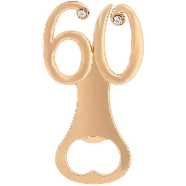 No.60 Guldbröllop Öl Flasköppnare Presentdekoration 6st