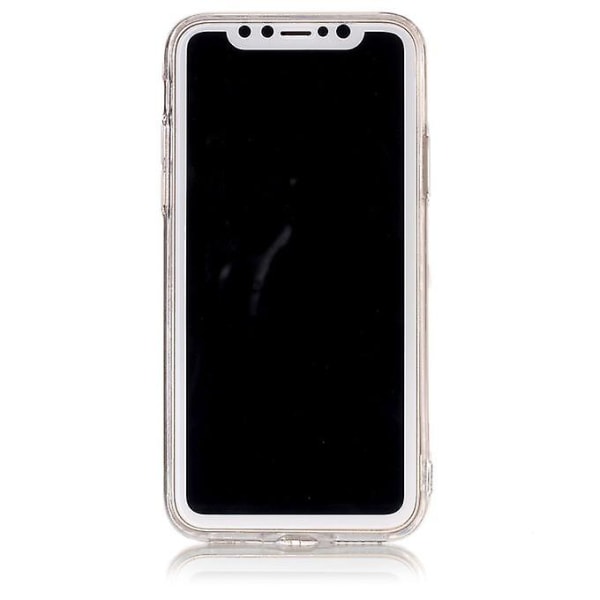 För Iphone X Case grönt marmormönster Tpu Stötsäkert skyddande cover