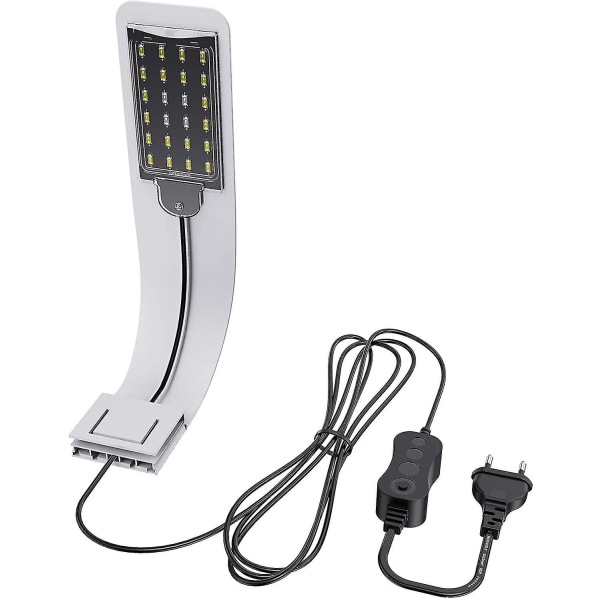 Ultraliten LED-lampa för små akvarier, miniakvarielampor, med 24 vita lysdioder, för 30-40 cm akvarier, 10w (svart)