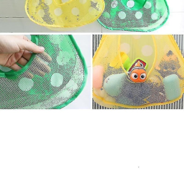 Hhcx-baby Bath Toys Storage Organiser Mesh Net With Strong Suction Cups(mesh)(single Grid)