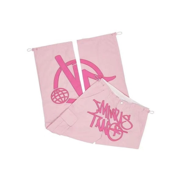De nye Minus Two Cargo Pants Cargobukser Bløde bukser Pocket High Waist S Pink Lyserød M