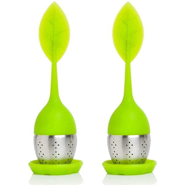 Tea Infuser 100 % elintarvikelaatuinen silikoninen teepallolautanen ja ruostumattomasta teräksestä valmistettu siivilä