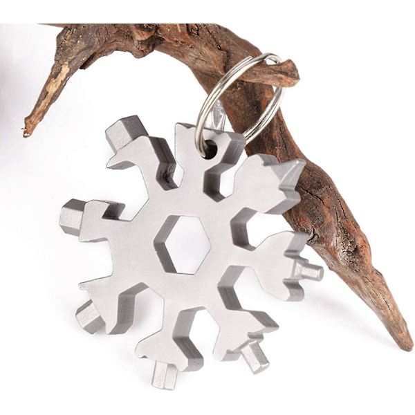 3 Pack Snowflake 18-in-1 Multi Tool, ruostumattomasta teräksestä valmistettu lumihiutalepullo