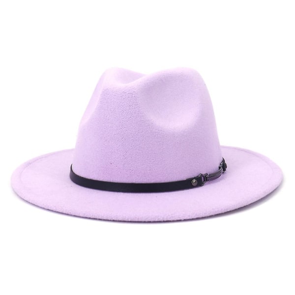 Kvinner eller menn Fedora lue i ullfilt Pink purple