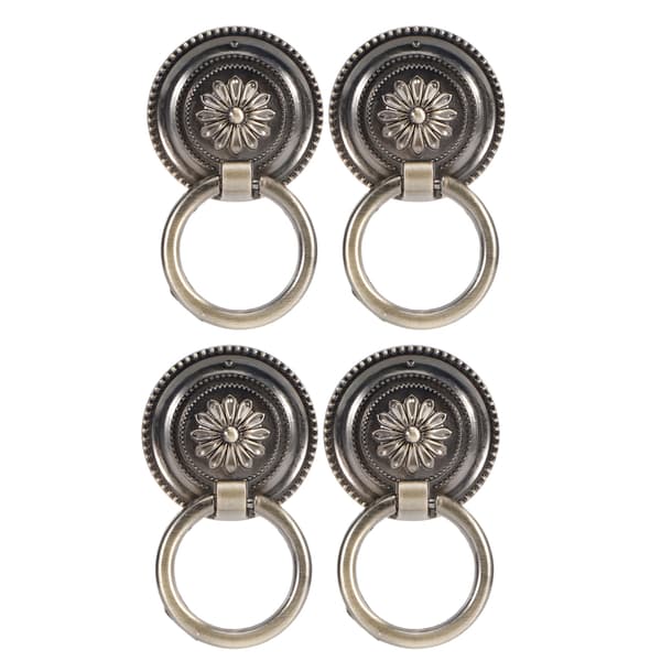 Antik Zinklegering Kabinet Dørhammer Dørring Hardware Montering Bronze