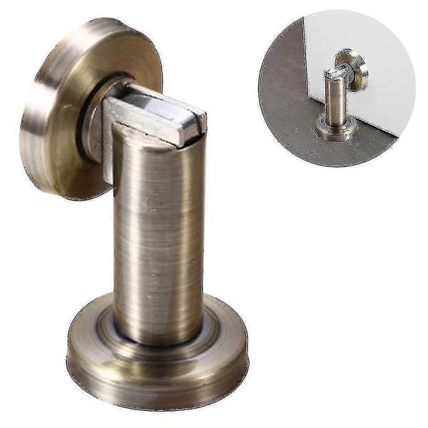 Moderne magnetisk dørstopper i børstet rustfritt stål Green bronze