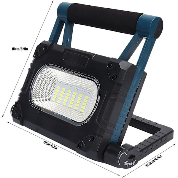 Solar Mobile Portable Light 30w 36led USB Uppladdningsbar Camping Flood Light
