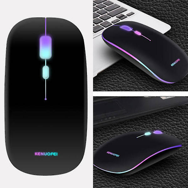 Langaton kannettava mobiilihiiri Optiset hiiret Rgb-LED-valolla