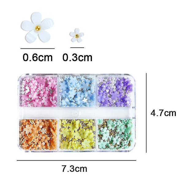 3d Flower Nail Charm för nagelkonst självdesigner Tillbehör Hantverk