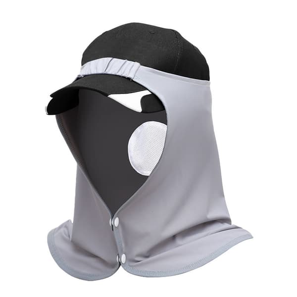 Polyester Kylande Huvudskydd Andningsbart Sol UV-Skydd Nackskydd Utomhussporter Ljusgrå