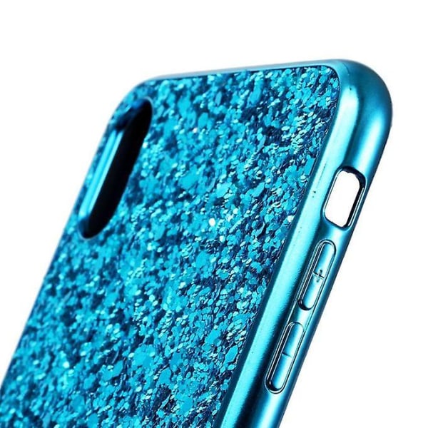 Iphone X / Xs Case, Hårt Lyx Sparkle Glitter Glänsande Bling Paljett Electroplate Mjukt Bumper Case Cover För Iphone X / Iphone Xs