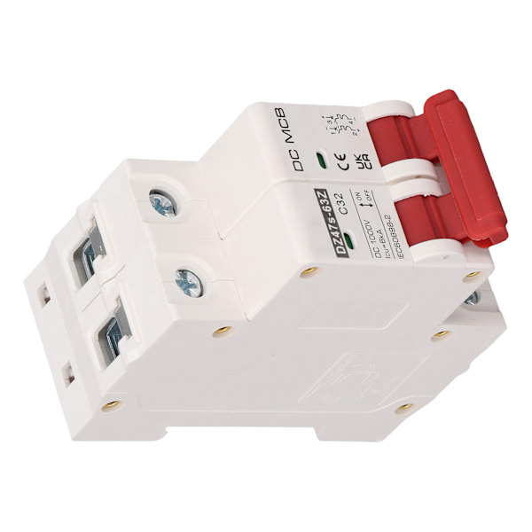 2P Lille Strømafbryder 6000A Brydeevne Solcelle PV System Mini DC 1000V 32A