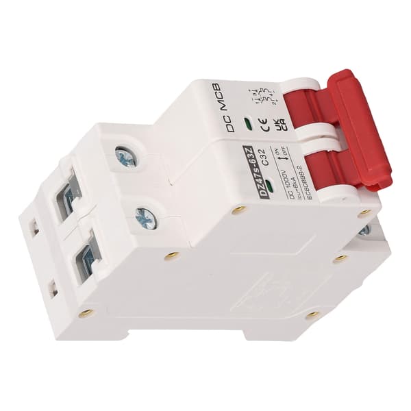 2P Liten Strømbryter 6000A Brytekapasitet Solcelle PV System Mini DC 1000V 32A