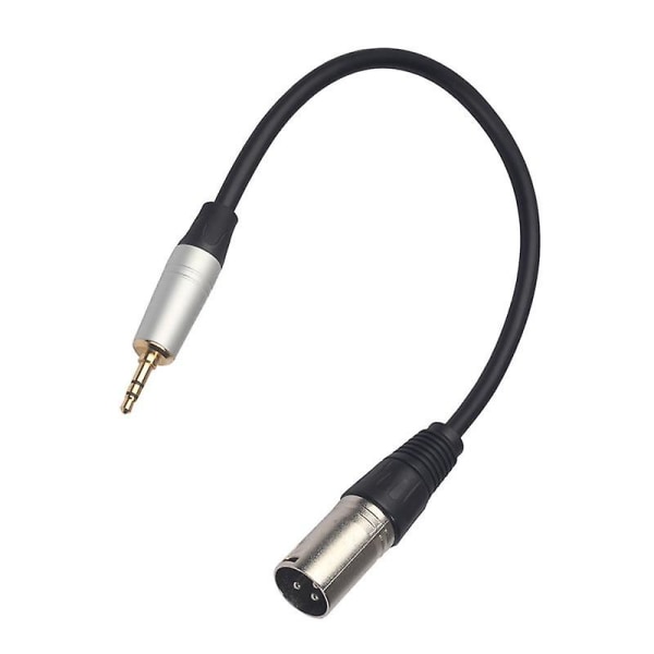 3,5 mm stereoplugg lydkabel 3,5 mm stereoplugg til 3 pins Xlr hannmikrofon lydkabeladapter Black