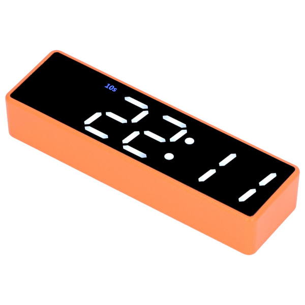 LED Digital Timer Multifunktionell Elektronisk Skrivbordsklocka Orange Ram Grön Vit Display för Sovrum Gym