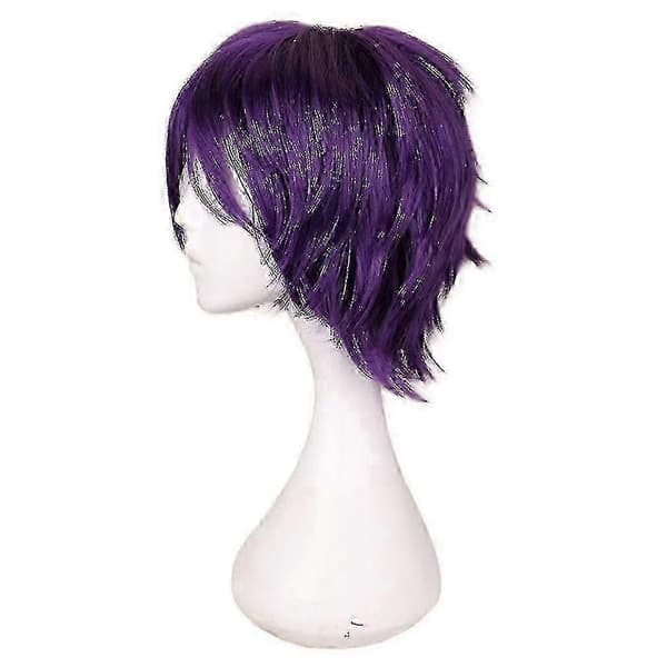 Moderigtig kort lige cosplayparyk til mænd - DSW black purple