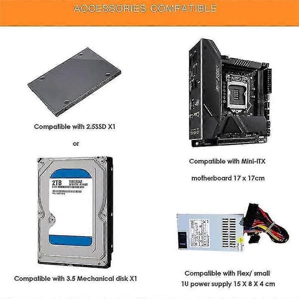 A09 Htpc-datorchassi Mini-ITX Gaming-datorchassi Stationärchassi USB 3.0-datorchassi Hemmadator Sølv