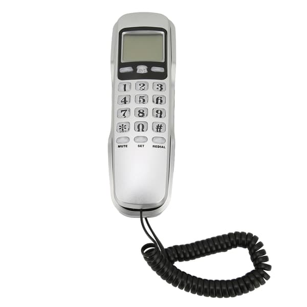 KXT888CID kiinteä puhelin LCD-näytöllä - Hopea