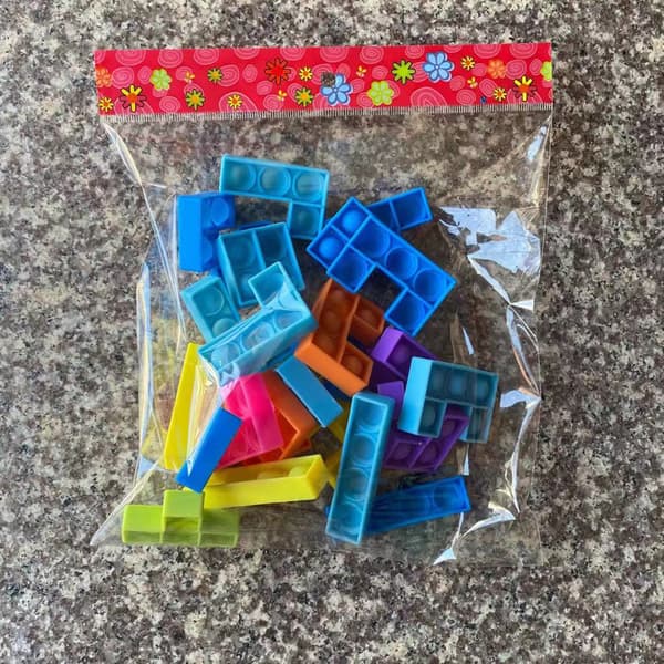 Interaktivt puslespil byggeklodsspil Push Bubble Fidget Blocks Legetøj