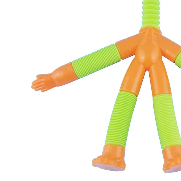 Langhals Poppende Rør Fidget Legetøj Interessant Udvidbar Elastisk Rør Sensorisk Legetøj til Soveværelse Orange