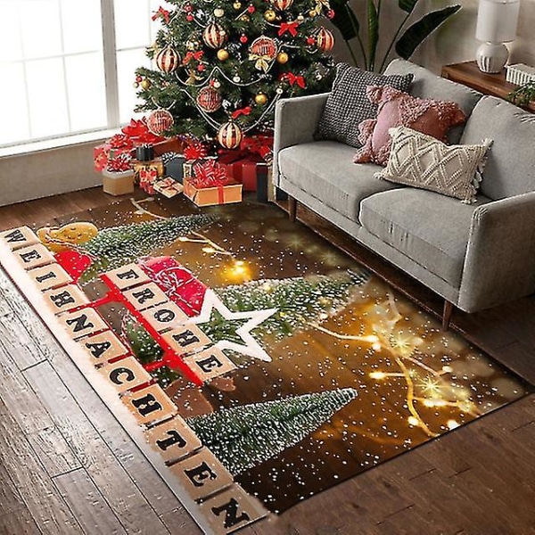 Boligdekoration Moderne 3d juledekoration Indgang Tæppe Stue Sofabord Tæppe Julemandsmåtte Soveværelsestæpper 16 40x120cm