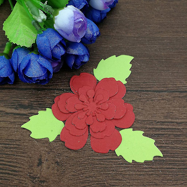 Blomma kronblad Metallskärning Dies Stencil Scrapbooking Gör det själv Album Stämpel Papper Kort Prägling Dekor
