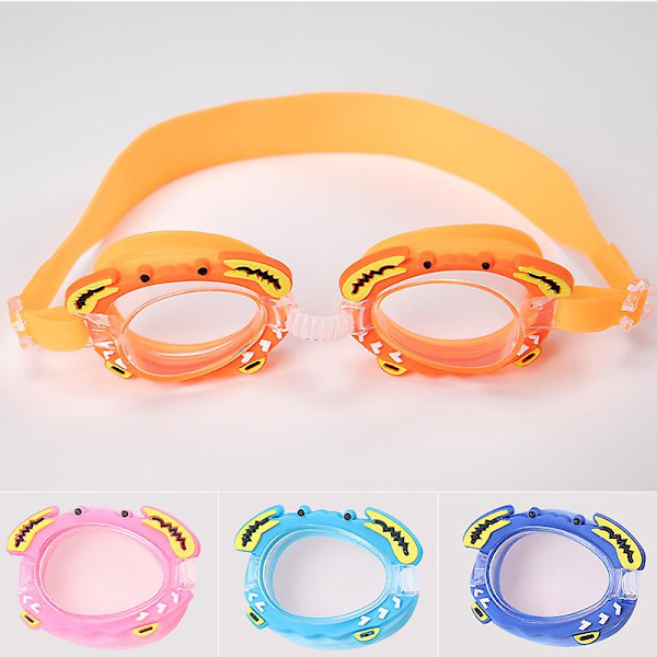 Söpöt vedenpitävät ja huurtumattomat lasten uimalasit oppimisuintilasit baby sarjakuva peilihihna Säädettävät sammakkolasit frog goggles