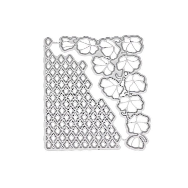 Blomma Bakgrund Metall Skärverktyg Stencil Gör själv Scrapbooking Album Stämpel Papper Kort Prägling Hantverk Dekor