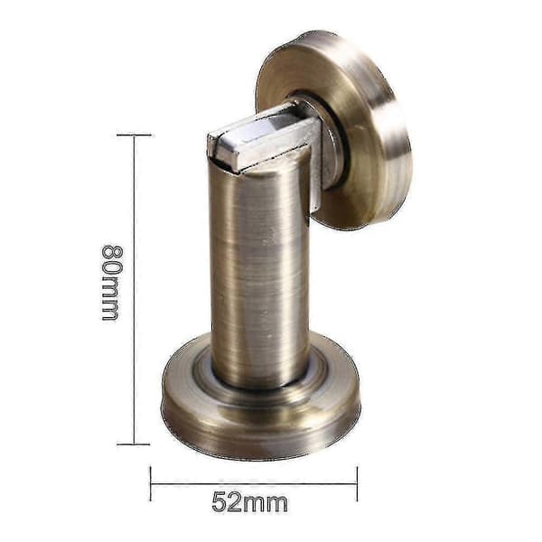 Moderne magnetisk dørstopper i børstet rustfritt stål Green bronze