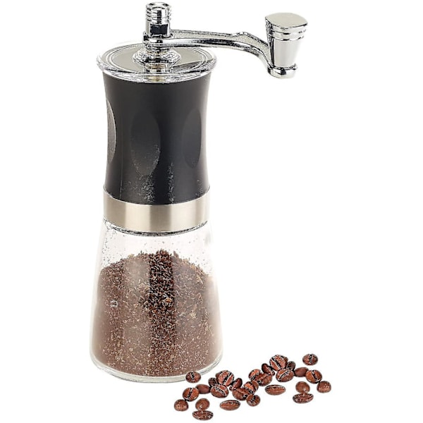 Burr Hand Grinder Coffee Grinder With Hand Crank Manual Coffee Grinder With Ceramic Grinding Mechanism, Continuously Adjustable, 19 Cm)volume_upconten