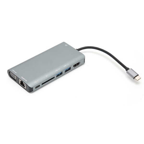 8 i 1 Type‑C Dockningsstation Type‑C till HD Multimedia Interface/VGA/USB3.0 Adapter