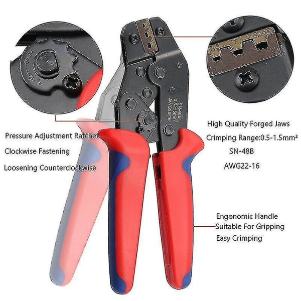 Sn-48b Ratcheting Crimp Tool Wire Crimper Plier Terminal Wire Connectors New