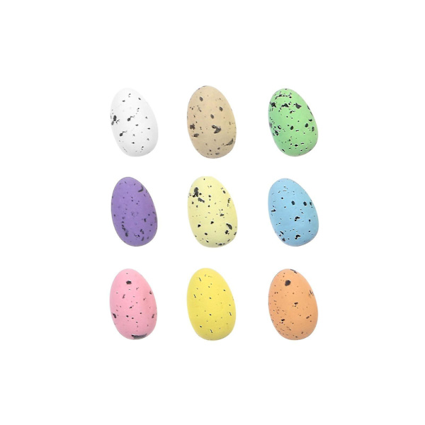 9 stk Simulering Farverige Plastic Påskeæg Lyse Plasticæg Dekorationer Gør det selv Multicolor