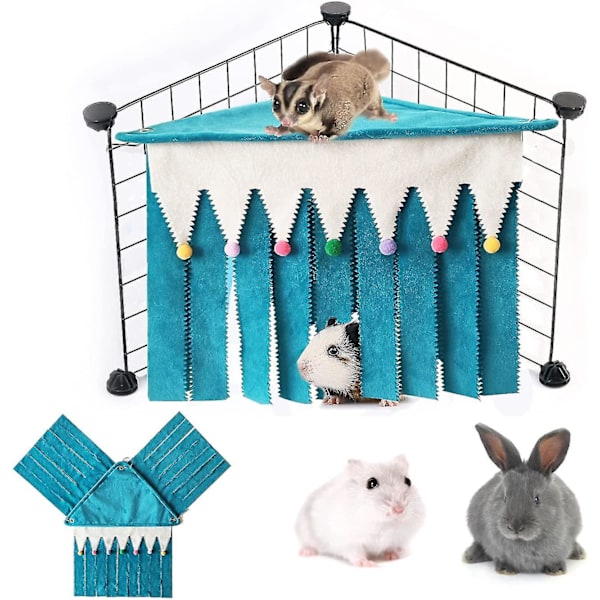 Kæledyr hængekøje lille dyr hængende seng gemmested redetelt til hamster marsvin Chinchilla Blue