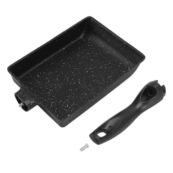 Tykkere stekepanne i aluminiumslegering med non-stick, rektangulær form, for steking av biff, eggerull