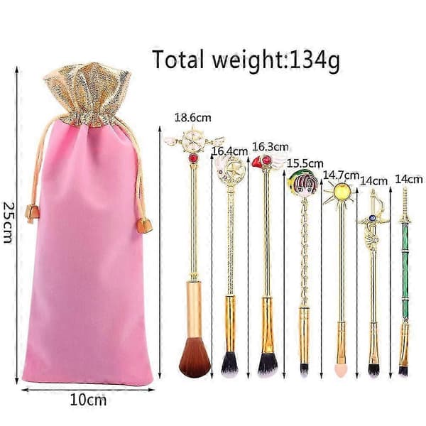 Caraptor Sakura Makeup Bru Anime Makeup Bru Foundation BB Verktygssträngväska Ingår (cara