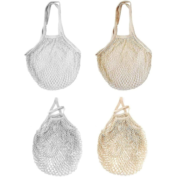 4st mesh , återanvändbara mesh , påsar i bomullsrep