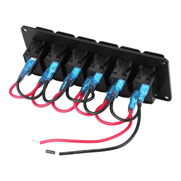 Blå LED-vippebryterpanel for bil RV Båt Yacht Marine