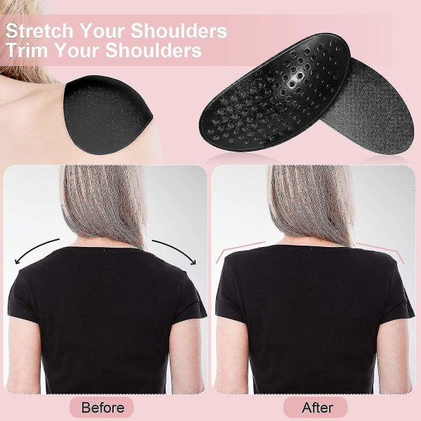 4 Pairs Shoulder Push-up Pads Soft Silicone Adhesive Shoulder Pads Anti-slip Enhancer Shoulder Pads