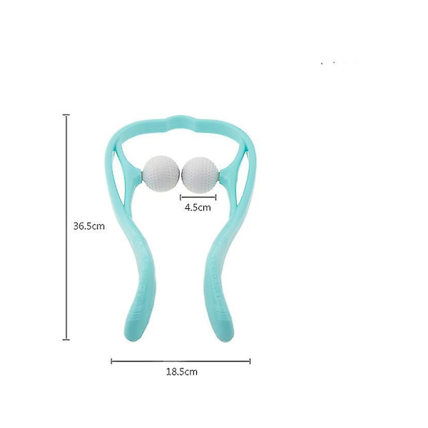 Niskahierontalaite Shiatsu Deep Tissue -kaksoistrigger-pisteinen olkapäähierontalaite, ergonominen kahvarakenne, kannettava Green