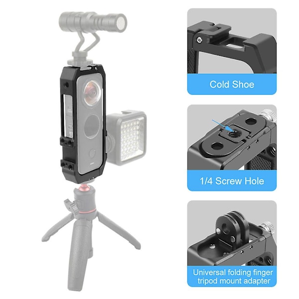 För Insta360 One X2 skyddsram med kall skobas Anti-fall case Stötsäkert case cover anti-scratch
