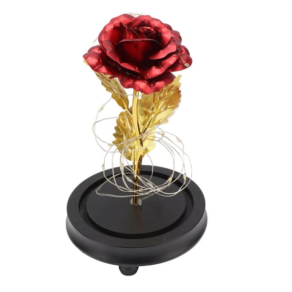 LED Rose Blomst i Glaskuppel med Lys Evig Gave til Mor Kæreste