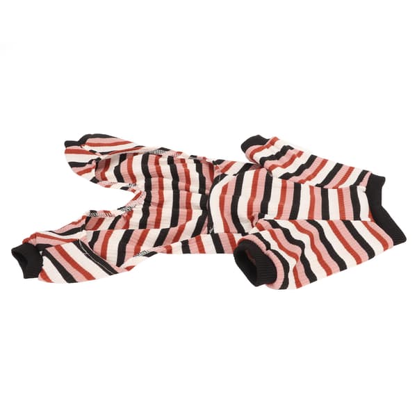 Stribede Hundepyjamas Let Varmt Strækbart Jumpsuit til Forår