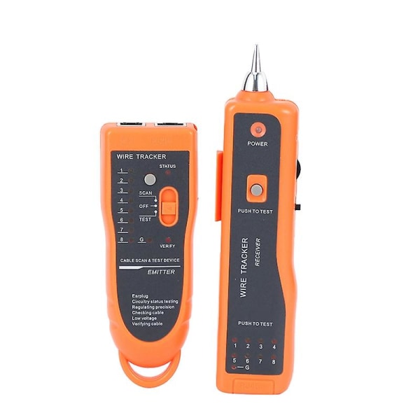 Utp Stp Cat5 Cat6 Rj45 Lan Nätverkskabel Tester Line Finder Rj11 Telefon Wire Tracker Tracer Diag orange