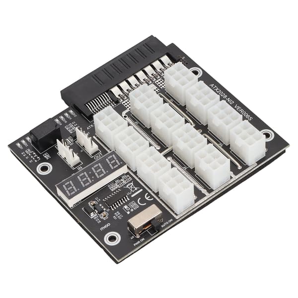 12-ports 6-pins LED spenningsdisplay Mining GPU Breakout Board