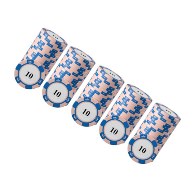 20 st pokerchipset Tydligt tryck Stora siffror Professionella spelteller för brädspel 10