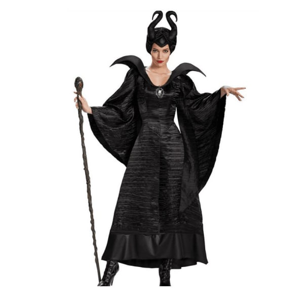 ny stil Halloween Tornerose Heks Maleficent Kjole Til Voksen Wicked Witch Carnival Cosplay Kostume Outfit Q L