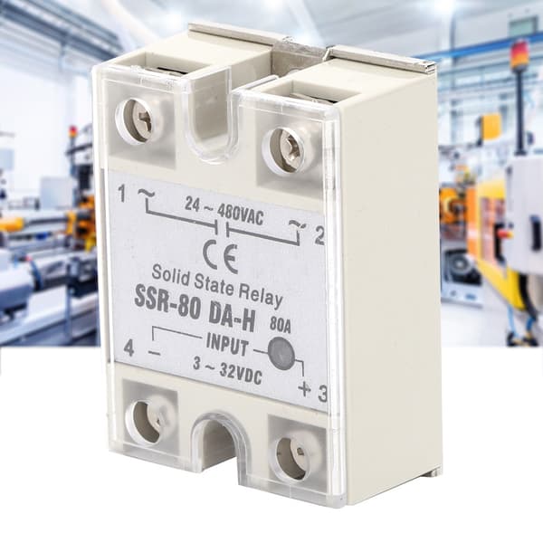 Solid State Relä DC AC SSR med Beröringsfri Brytare Högkvalitativ SSR-80A DA H 24-480VAC